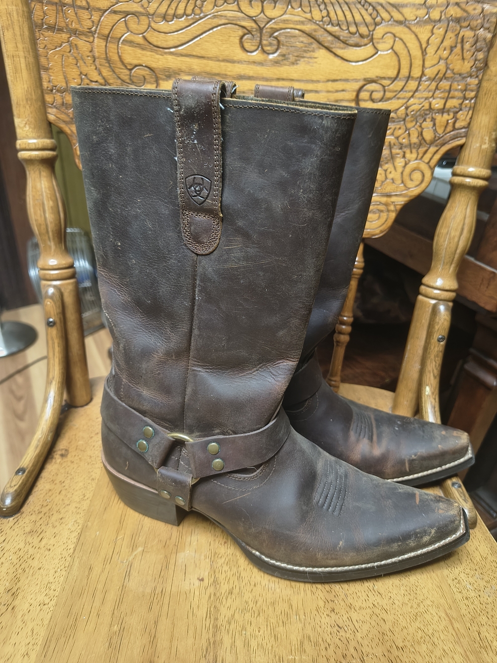Ariat Dark Brown Leather Harness Western Boots